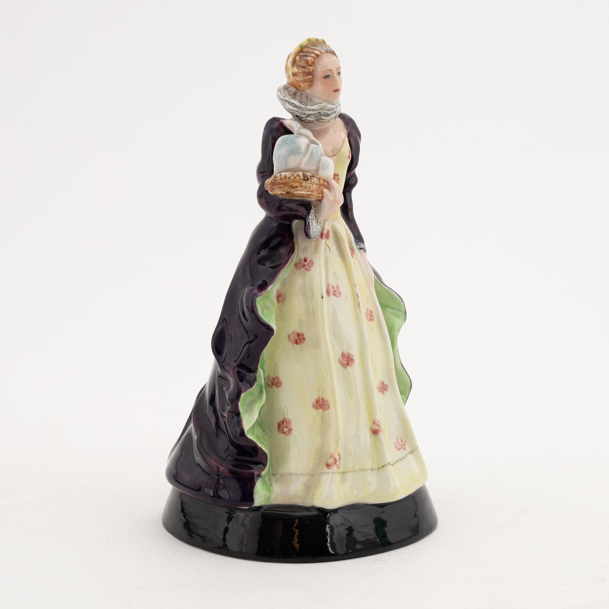 A set of five flint- and earthenware figurines from Goldscheider, including design by Viktor Matula, 1930's/40's.