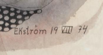 THEA EKSTRÖM, akvarell på papper, signerad.