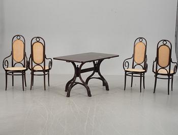MATSALSMÖBLEMANG, 5 delar, Thonet, 1900-talets sista fjärdedel.