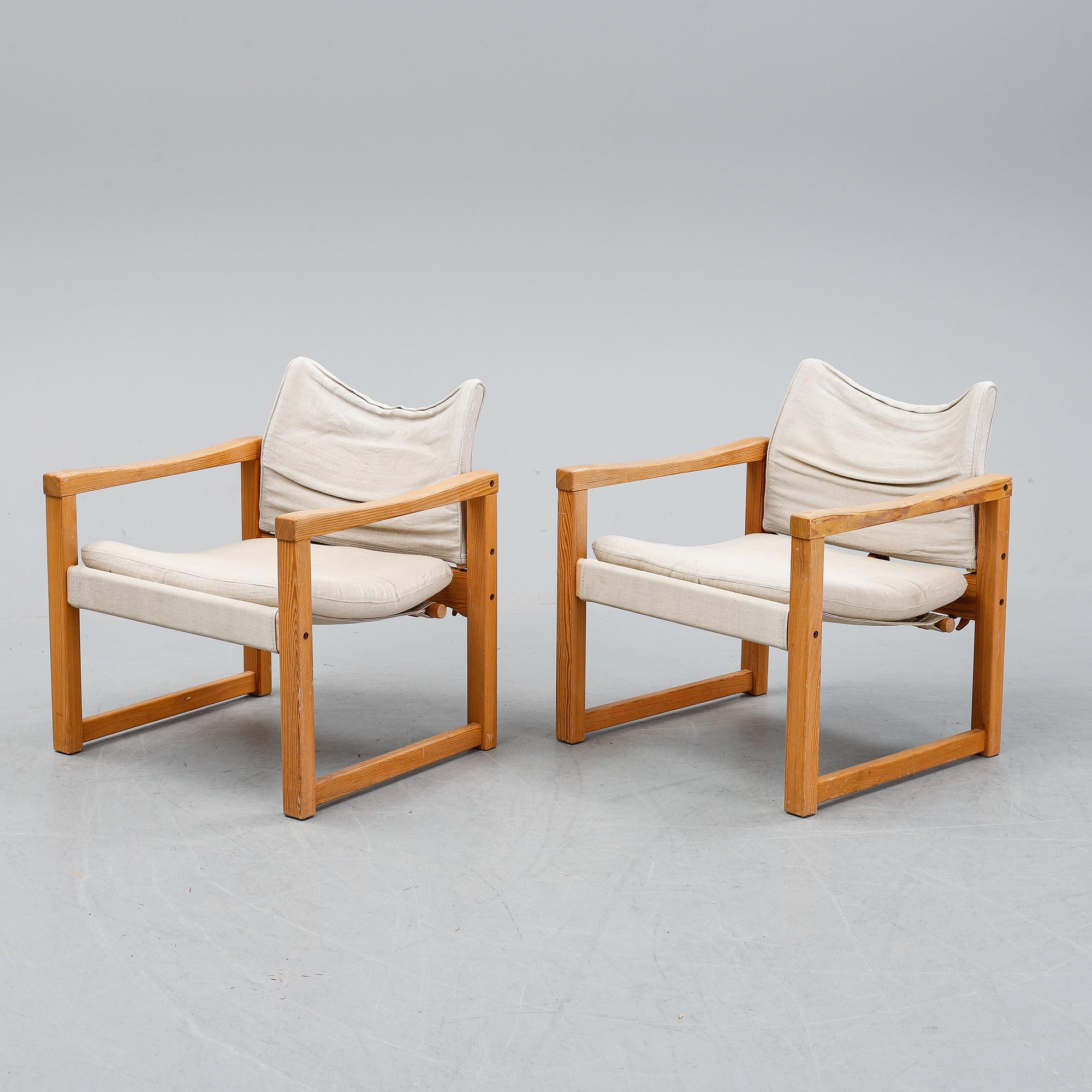Karin Mobring, a pair of 'Diana' armchairs for Ikea.