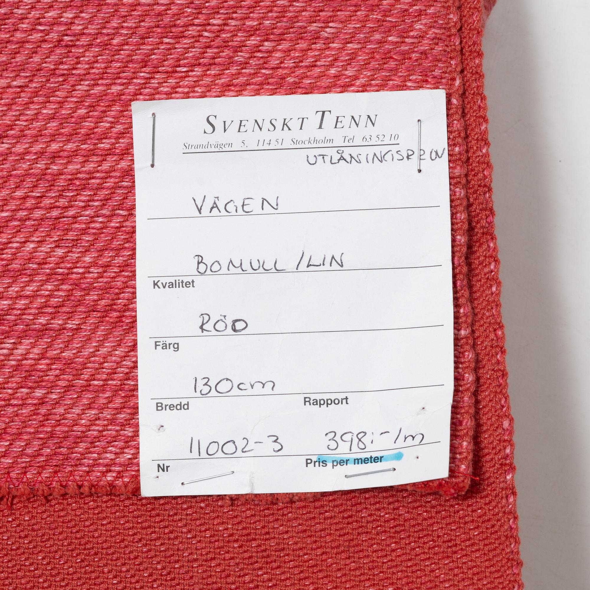 Margit Thorén, 'Vägen' fabric, Svenskt Tenn.
