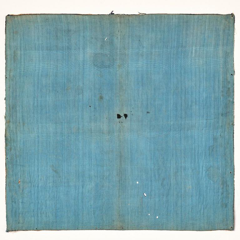 A silk kesi 'tiger' fourth military rank badge/buzi, Qing dynasty, 1820/30s.