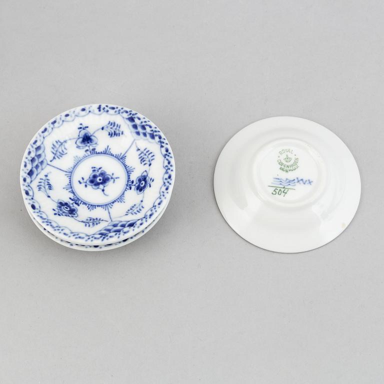 A Royal Copenhagen 28-pcs, "Blue Fluted" porcelain coffee service.