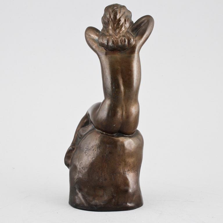 UNKNOWN ARTIST, a metal sculpture, signed Jörgen and dated -46.