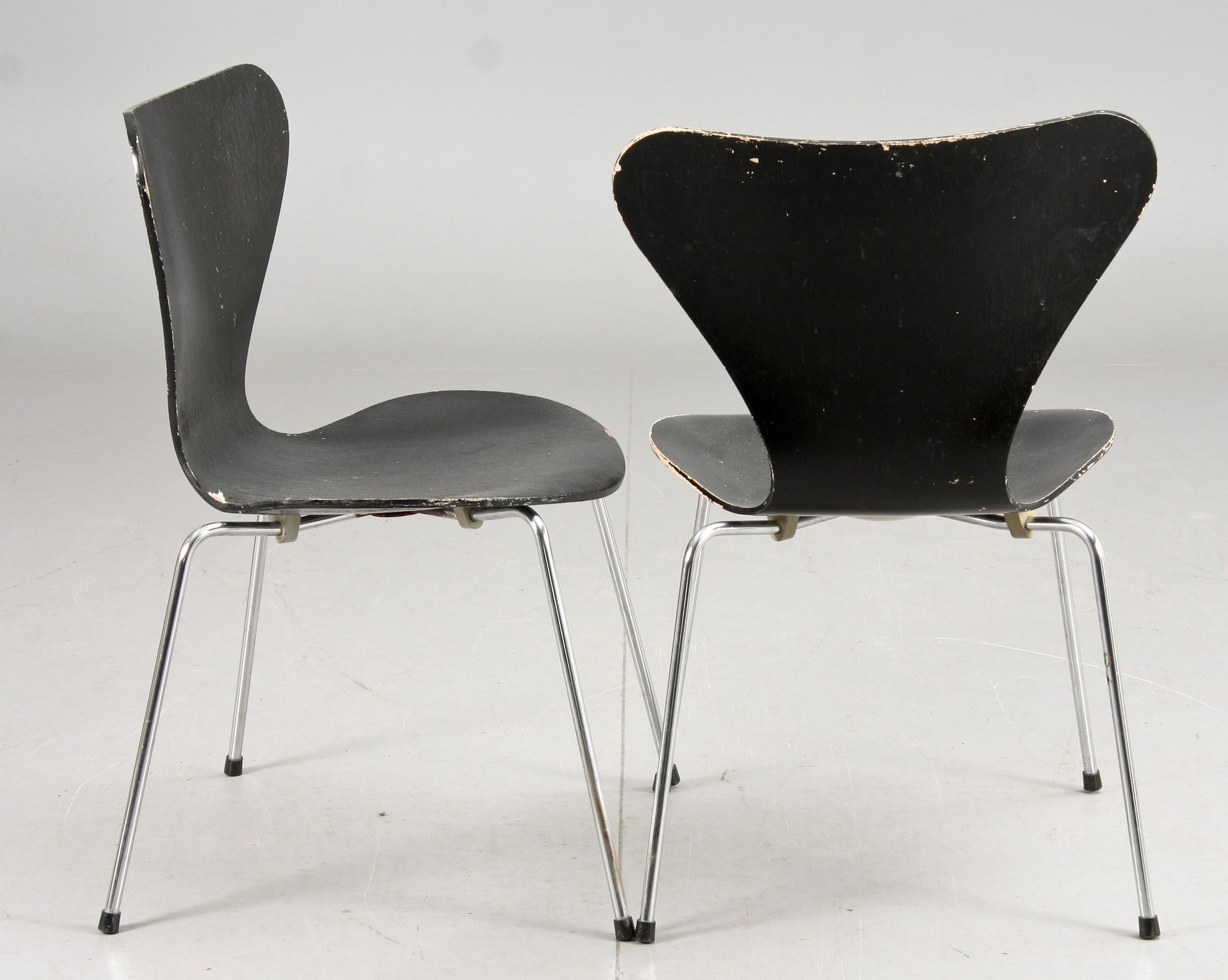 STOLAR, 2 st, "Sjuan", Arne Jacobsen, Fritz Hansen.