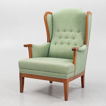 Carl Malmsten, a mahogany 'Husfadern' easy chair, AB O.H. Sjögren, Tranås.