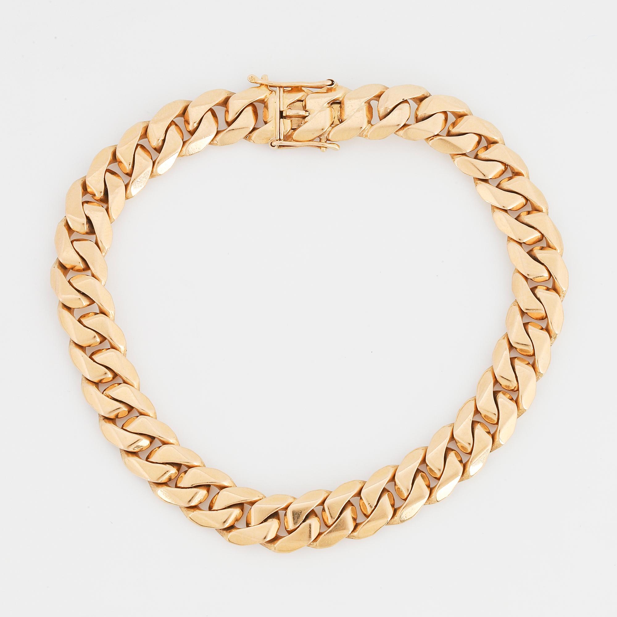 Armband 18K guld manglad pansar.