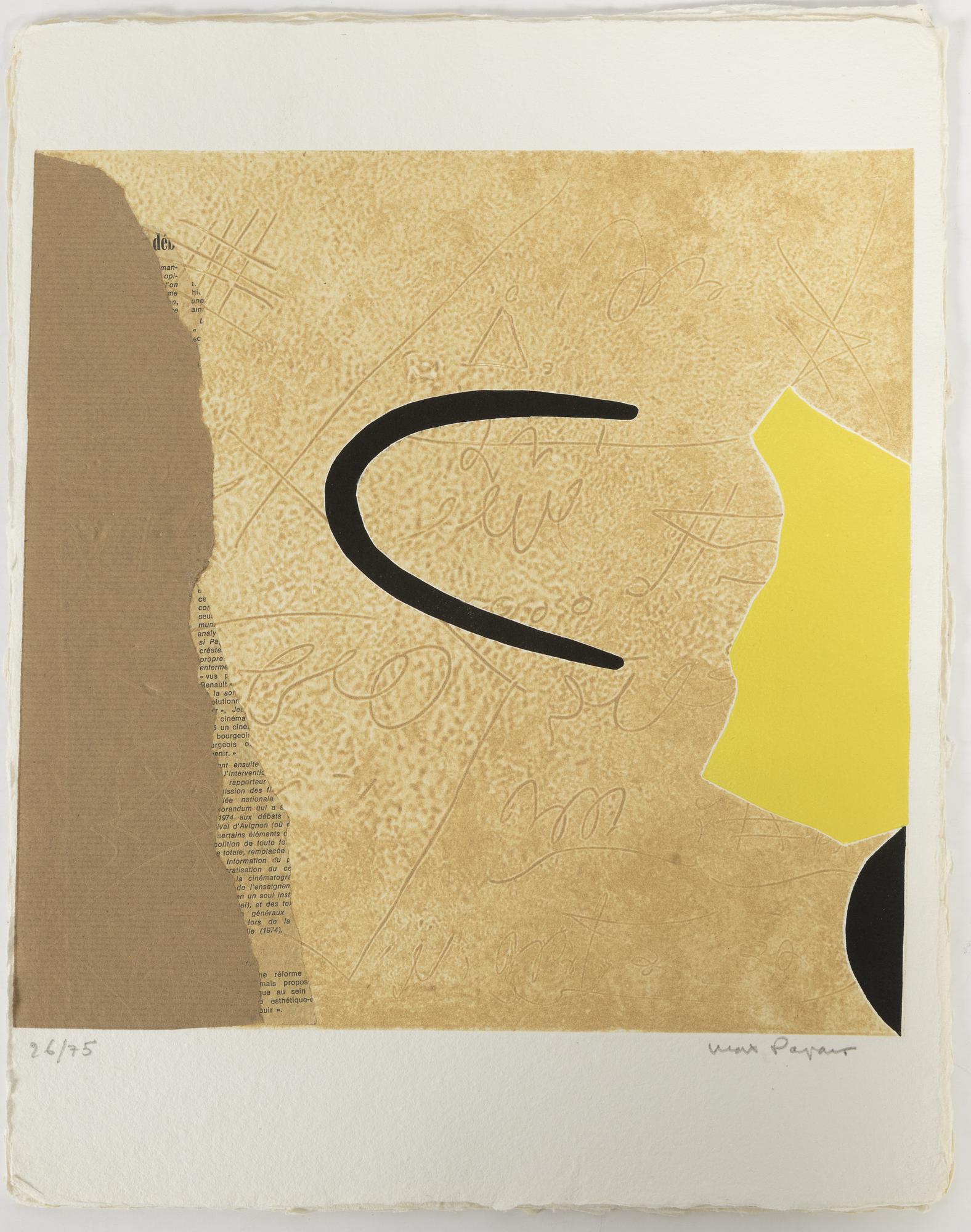 Max Papart, portfolio with 3 etchings in colour, signed 26/75.