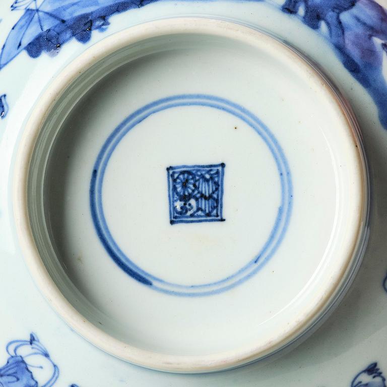 A blue and white 'boys' bowl, Qing dynasty, Kangxi (1662-1722).