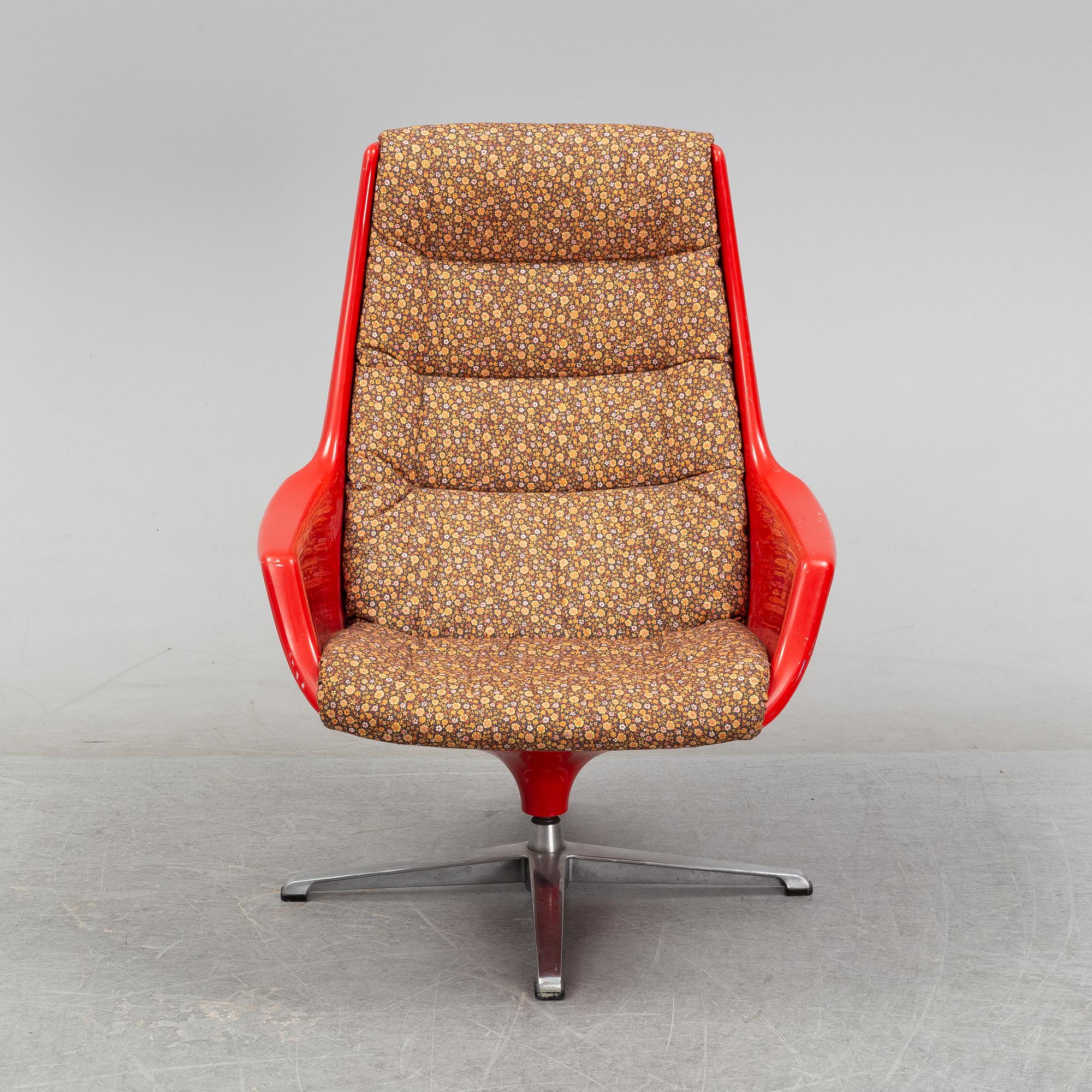 Alf Svensson & Yngvar Sandström, a 'Tellus' armchair, Overman, Tranås, 1970's.