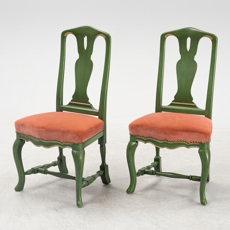 A set of six 'Gamla Sverige' chairs, Åmells möbler, later part of the 20th Century.