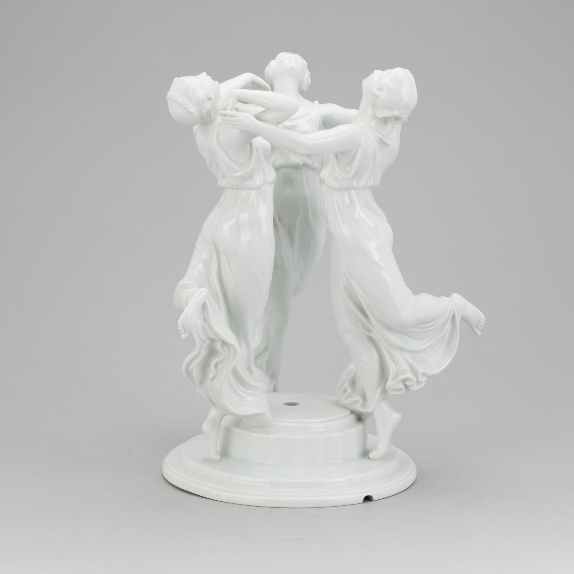 FIGURIN/BORDSLAMPA, porslin, Karl Himmelstoss, Rosentahl, 1900-tal.
