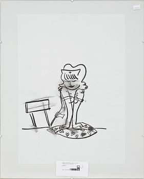 Helene Billgren · HELENE BILLGREN (SVERIGE), kolteckning, sign. a tergo.