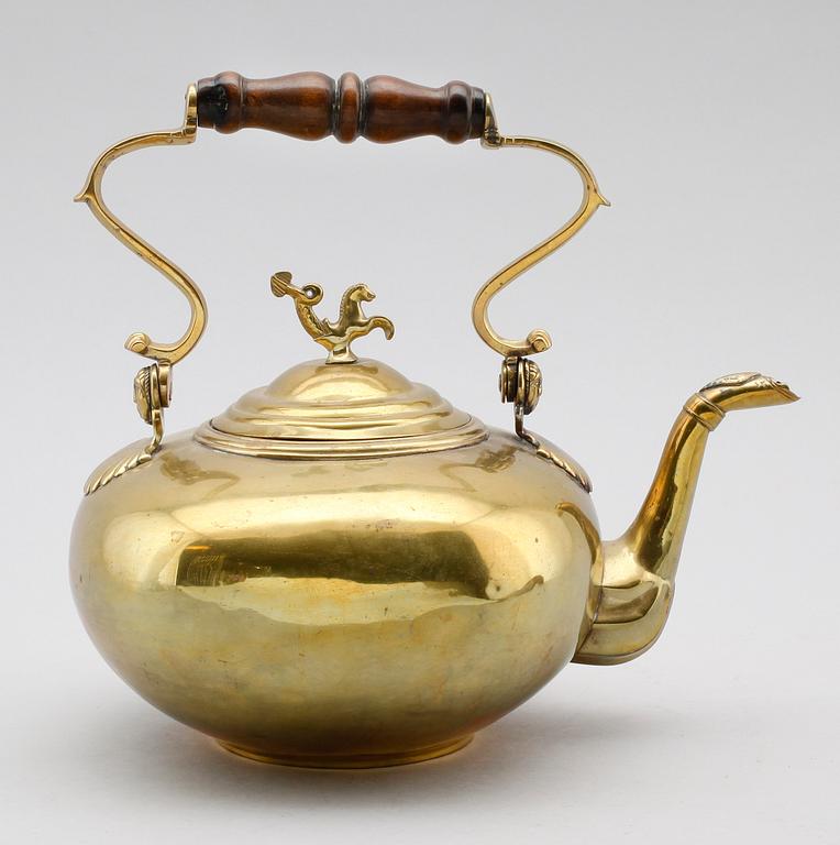 TEKANNA, mässing, barock, 1700-tal.