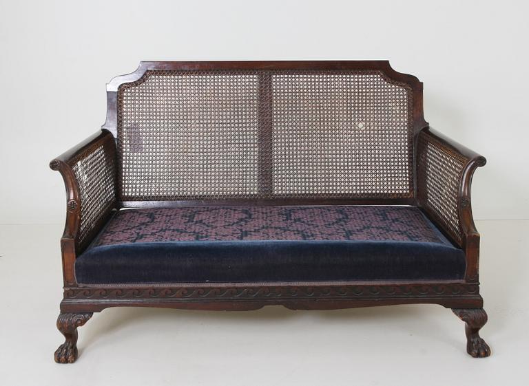 SOFFA, Chippendale-stil.