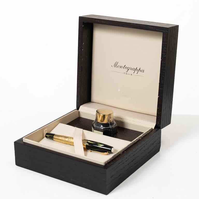 Montegrappa, reservoirpenna, "St Andrews", 18 k guld, numrerad 00/18.