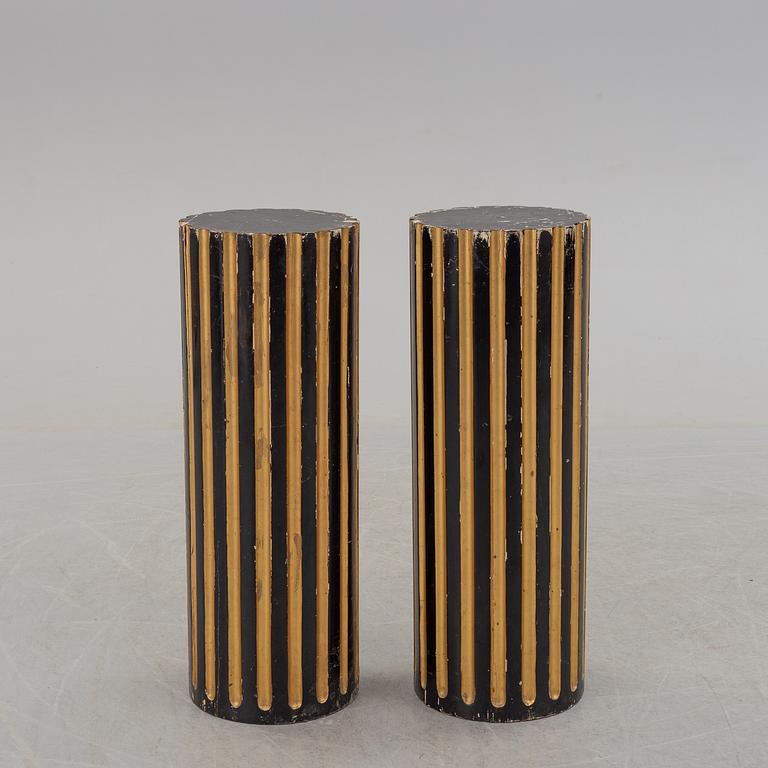 A pair of 19th century pedestals.