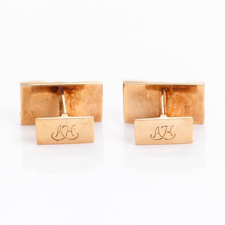 Björn Weckström, cufflinks, "Kultaraanu", 14K gold, Lapponia 1966.