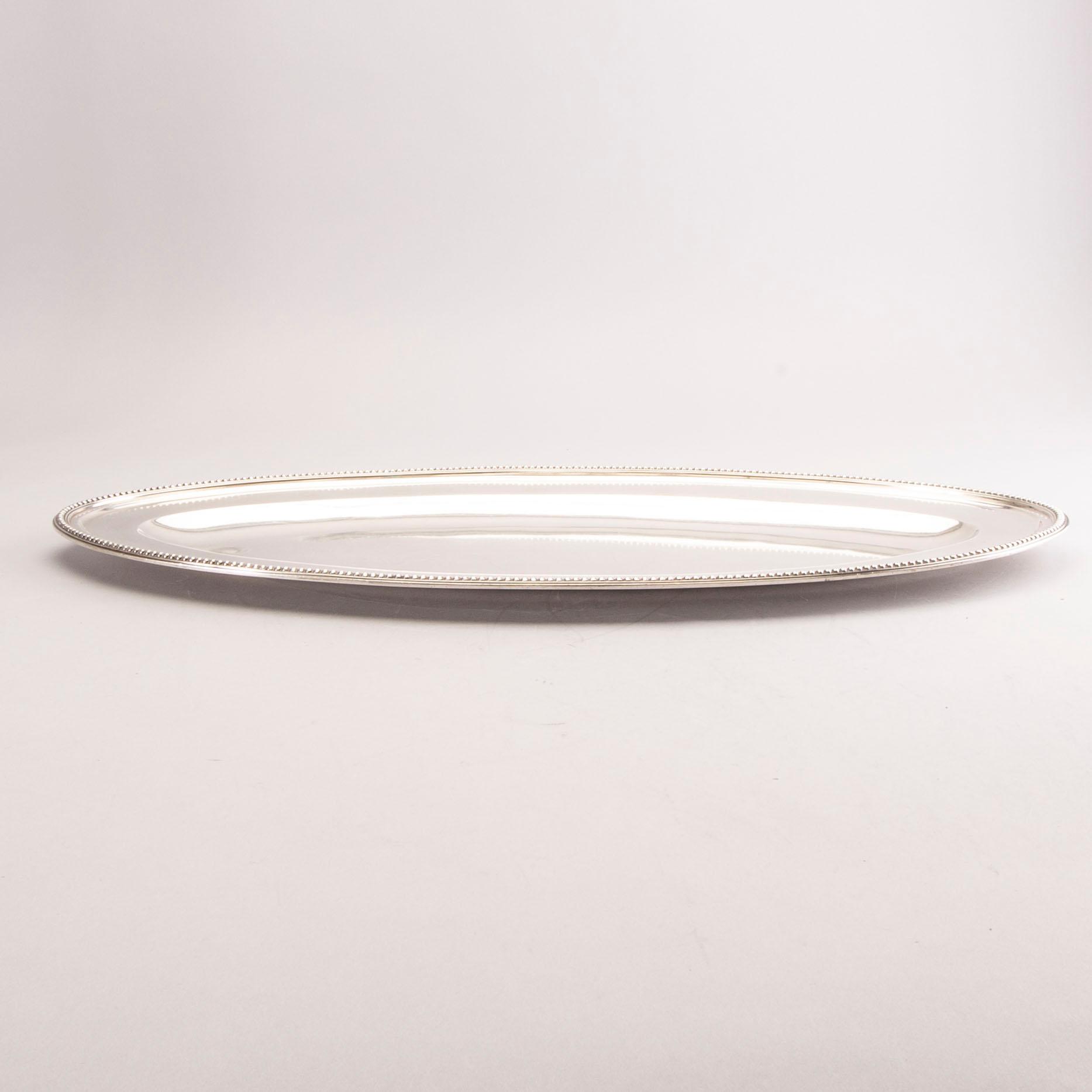 Vilhelm Christesen, serveringsfat silver Köpenhamn 1900.