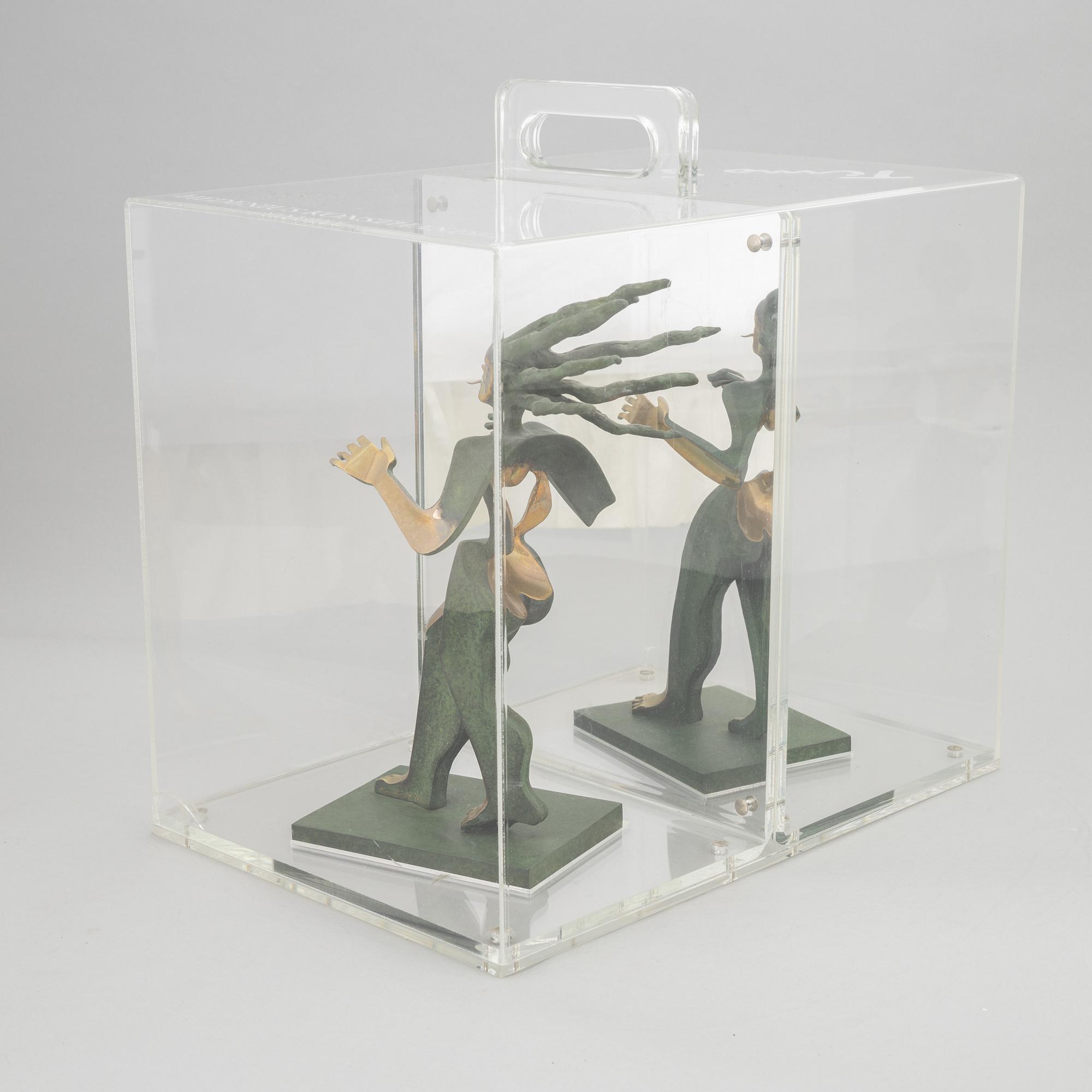 Timo Solin, a pair of bronze sculptures, signed and numbered 47/100.