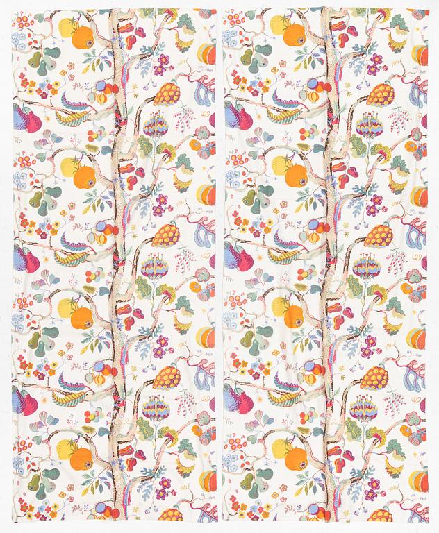 Josef Frank, curtains, a pair, "Vegetable Tree", Svenskt Tenn.