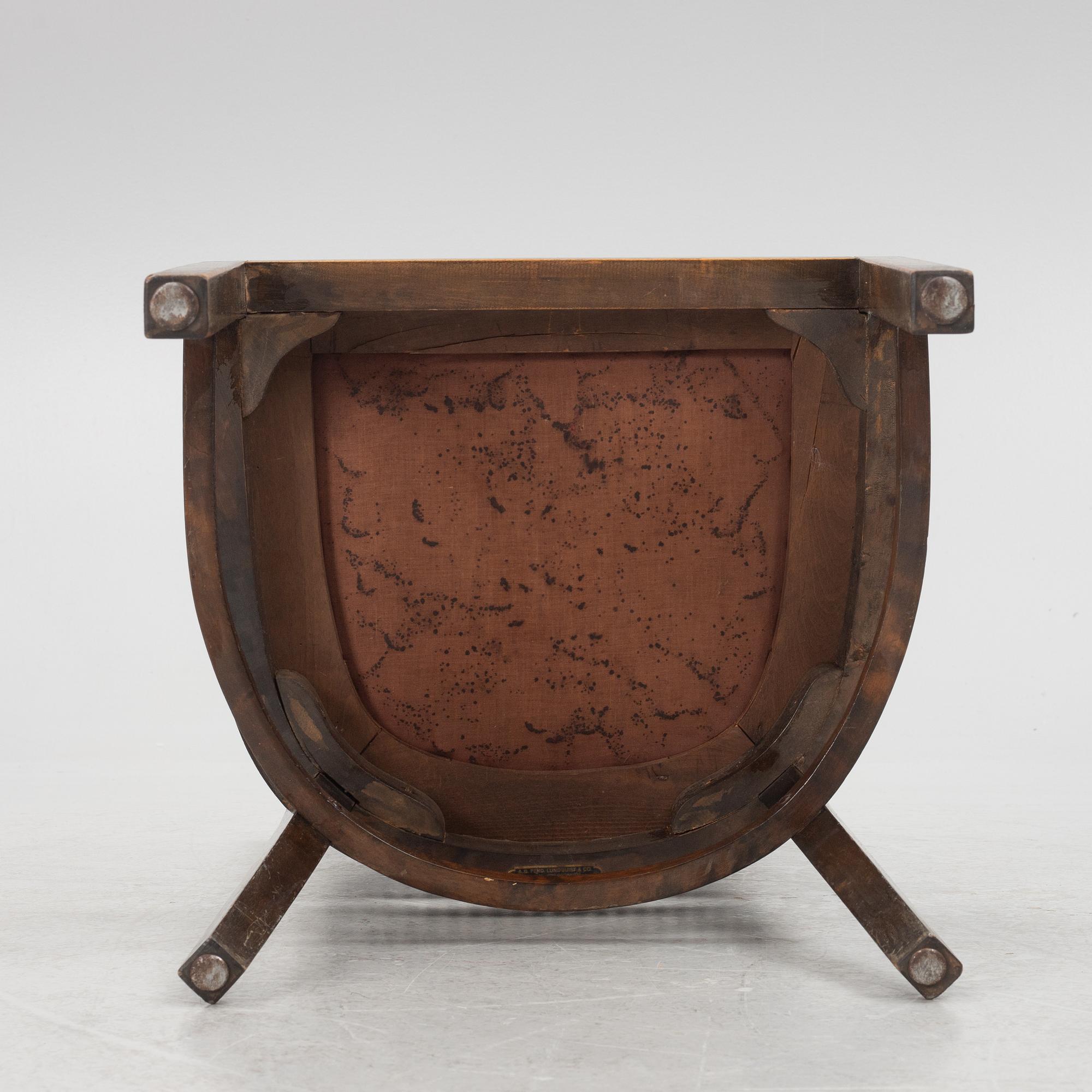 Stolar, 4 st, Ferdinand Lundquist, Göteborg, 1920/30-tal,