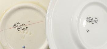 SPELUTENSILIER, 3 st, majolika, Rörstrand, 1800-talets slut.