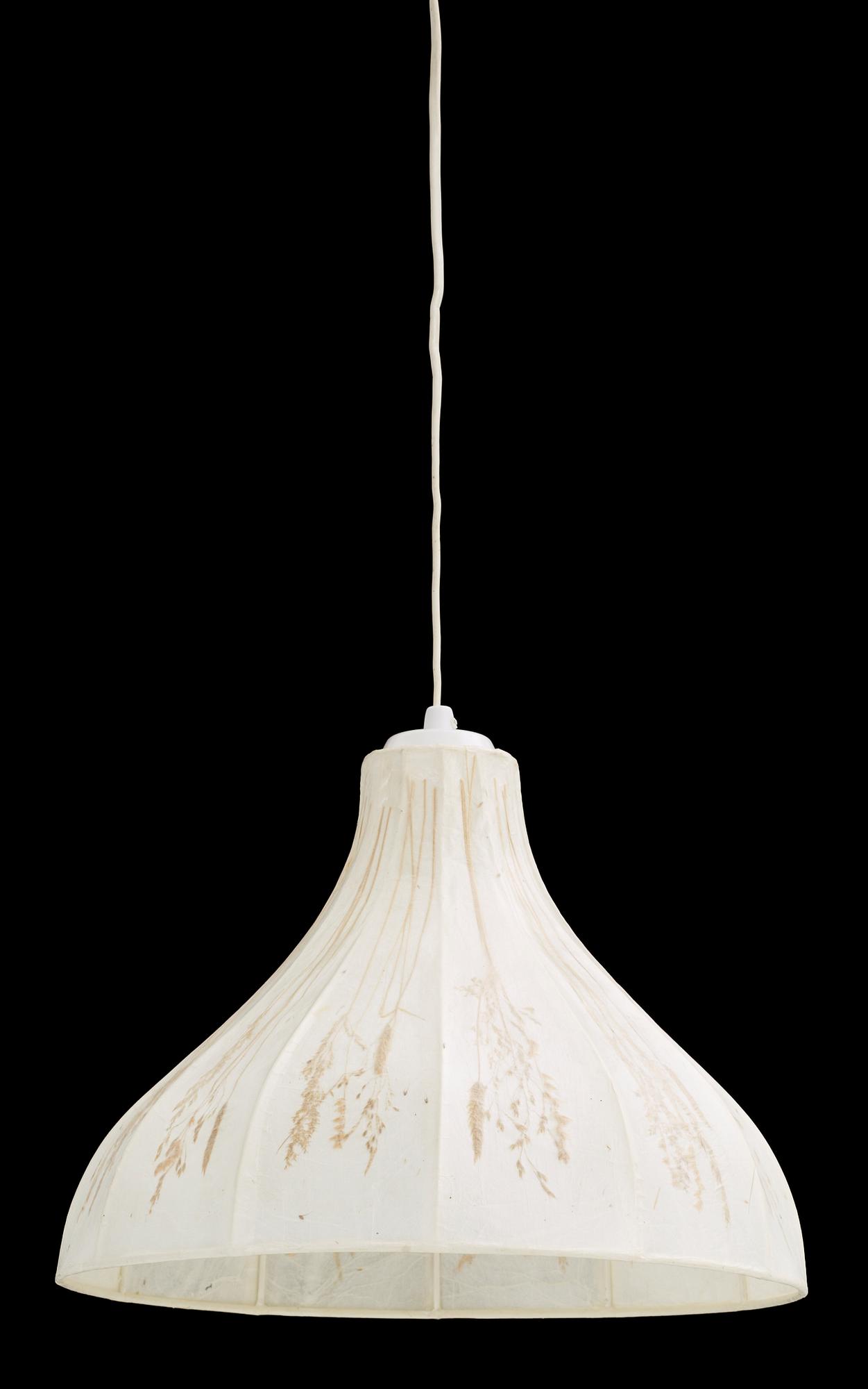 TAKLAMPA, "Kjolen", Carl Malmsten, tillverkare Vanja Sorbon Malmsten, 1900-talets mitt. H 30.