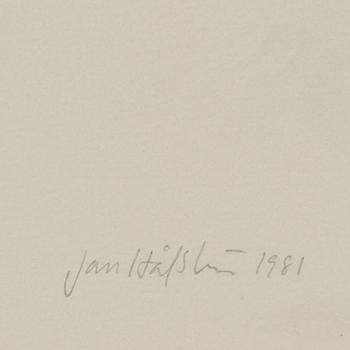 JAN HÅFSTRÖM, grafiskt blad med collage, signerat, numrerat AP och daterat 1981.
