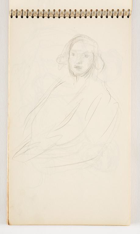 Lotte Laserstein, 4 skissböcker med blyertsteckningar.