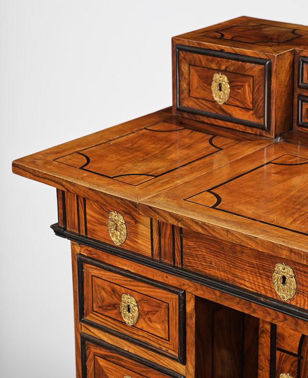 A Swedish Baroque Royal writing desk, by Hindrich von Hachten Ordered for the queen Hedvig Eleonora (1636-1715) 1683.