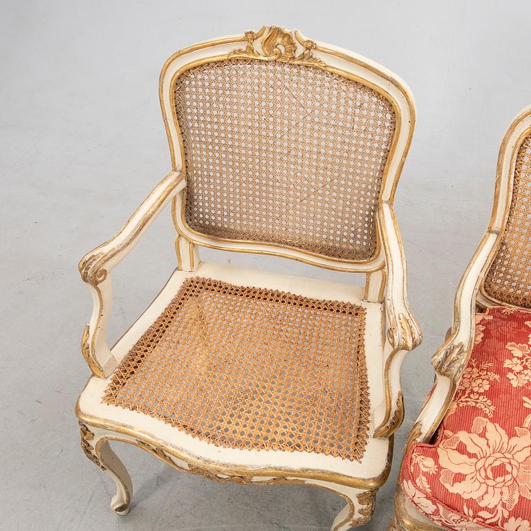 Armchairs, 4 pcs, Rococo style.