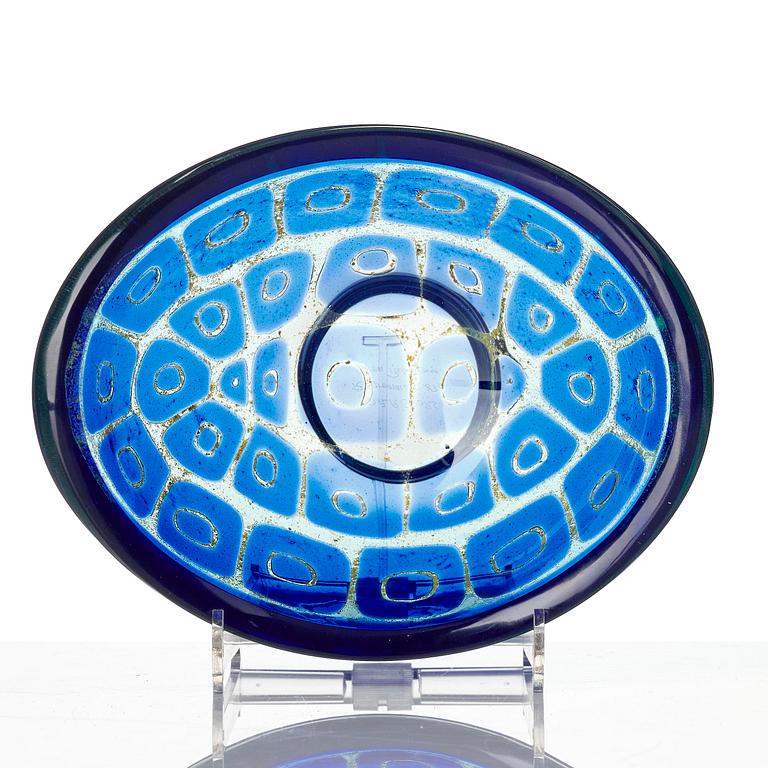 Sven Palmqvist, a ravenna glass bowl, Orrefors, Sweden, 1955, no 876.
