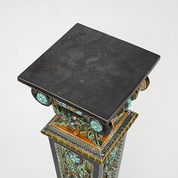 A ceramic pedestal, Rörstrand, circa 1900.