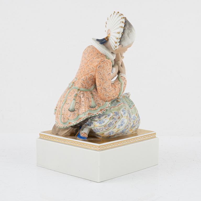 Gerhard Henning, a porcelain figurine, 'Eventyr nr 1', Royal Copenhagen, Denmark, 1920's.