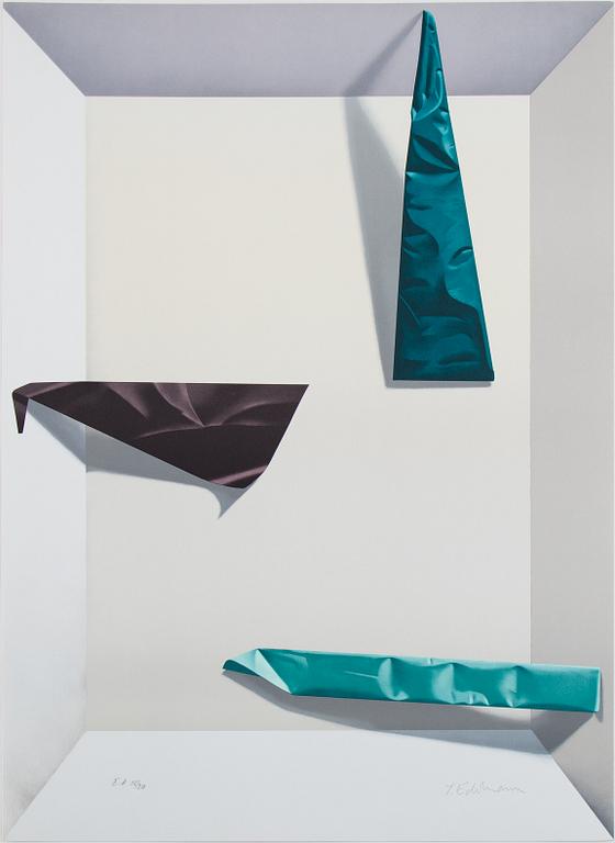 Yrjö Edelmann, färglitografi, 1990, stämpelsignerad EA 18/20.
