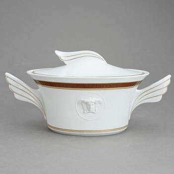 TERRIN, porslin, "Medallion Meandre Marron", Paul Wunderlich, Versace för Rosenthal.