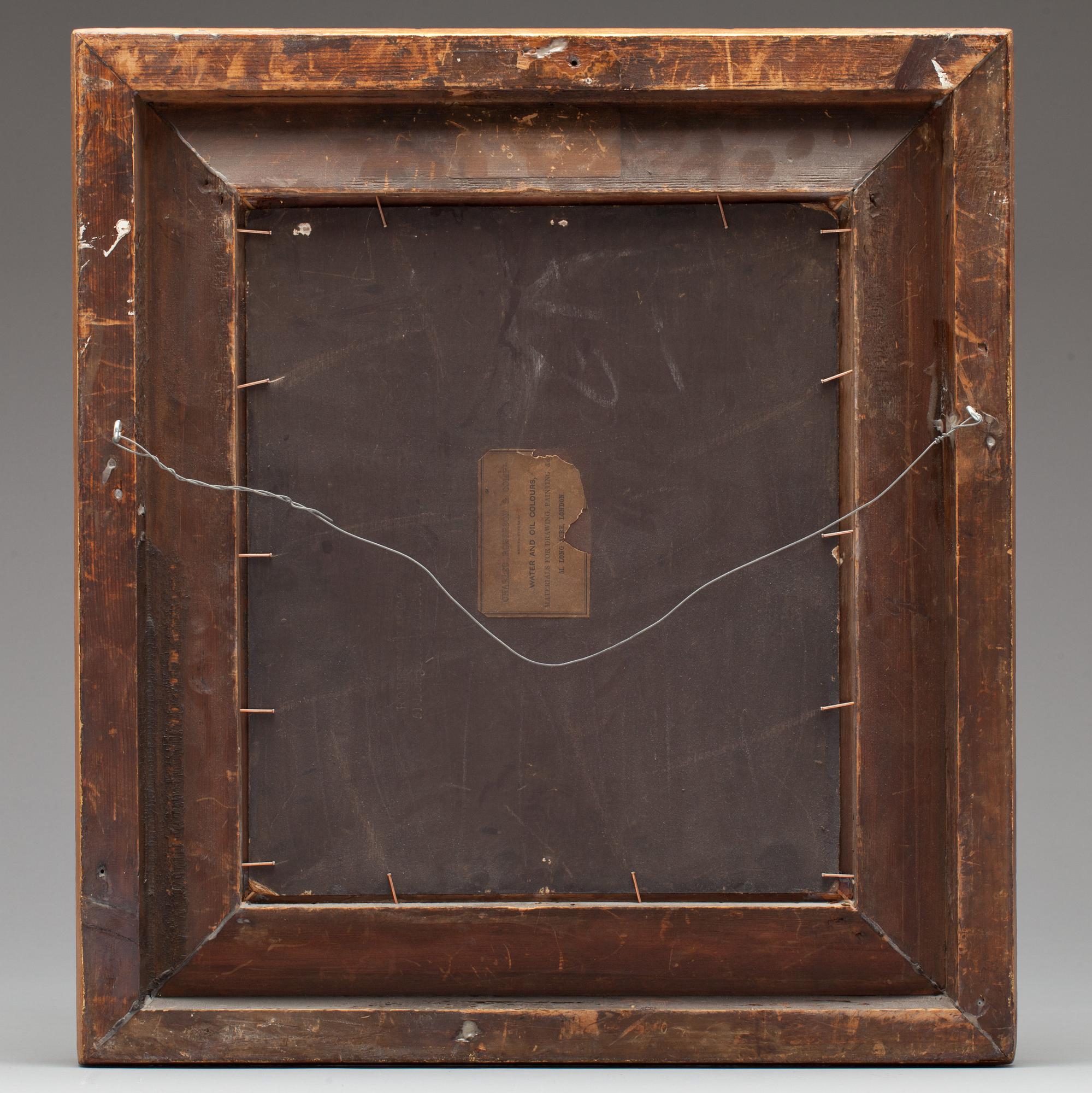 OKÄND KONSTNÄR, olja på pannå, England, 1800-tal.