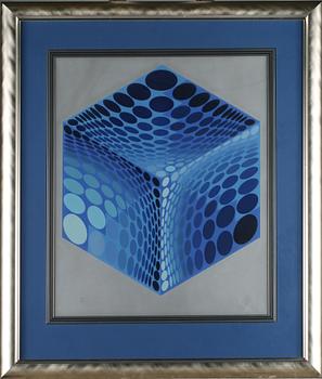 VICTOR VASARELY, färgserigrafi, signerad och numrerad 44/200.
