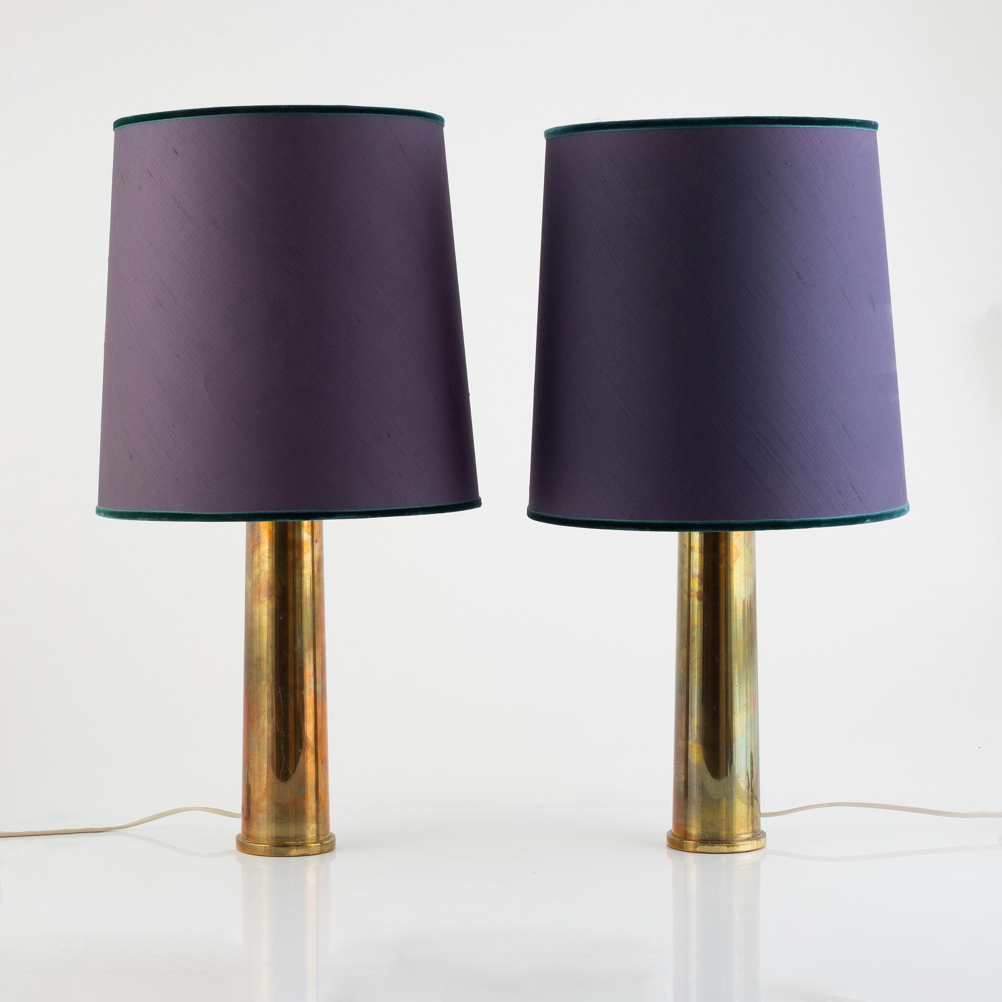 Bordslampor, ett par, 1900-talets andra hälft.