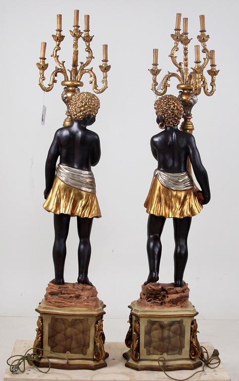 GOLVLAMPOR, ett par, venetiansk stil, 1900/2000-tal.