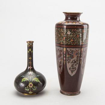 VASER 2 st, Japan Meiji (1868-1912) cloisonné.