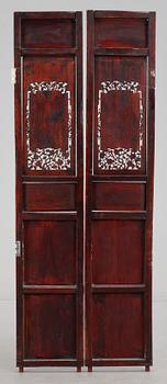 DÖRRAR, ett par, Kina, 1800/1900-tal.