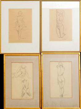 MAX WALTER SVANBERG, four signed and dated drawings.