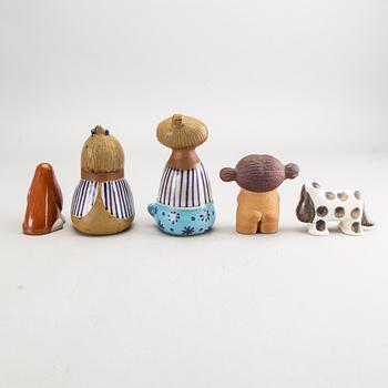 LISA LARSON, 5 figuriner, Gustavsberg.