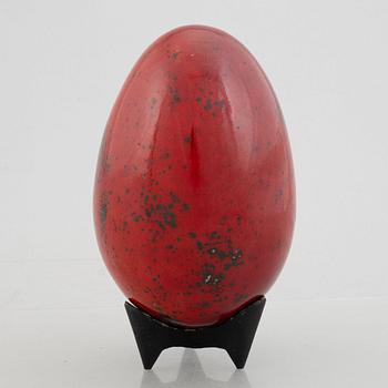 Hans Hedberg, a faience sculpture of an egg, Biot, France.