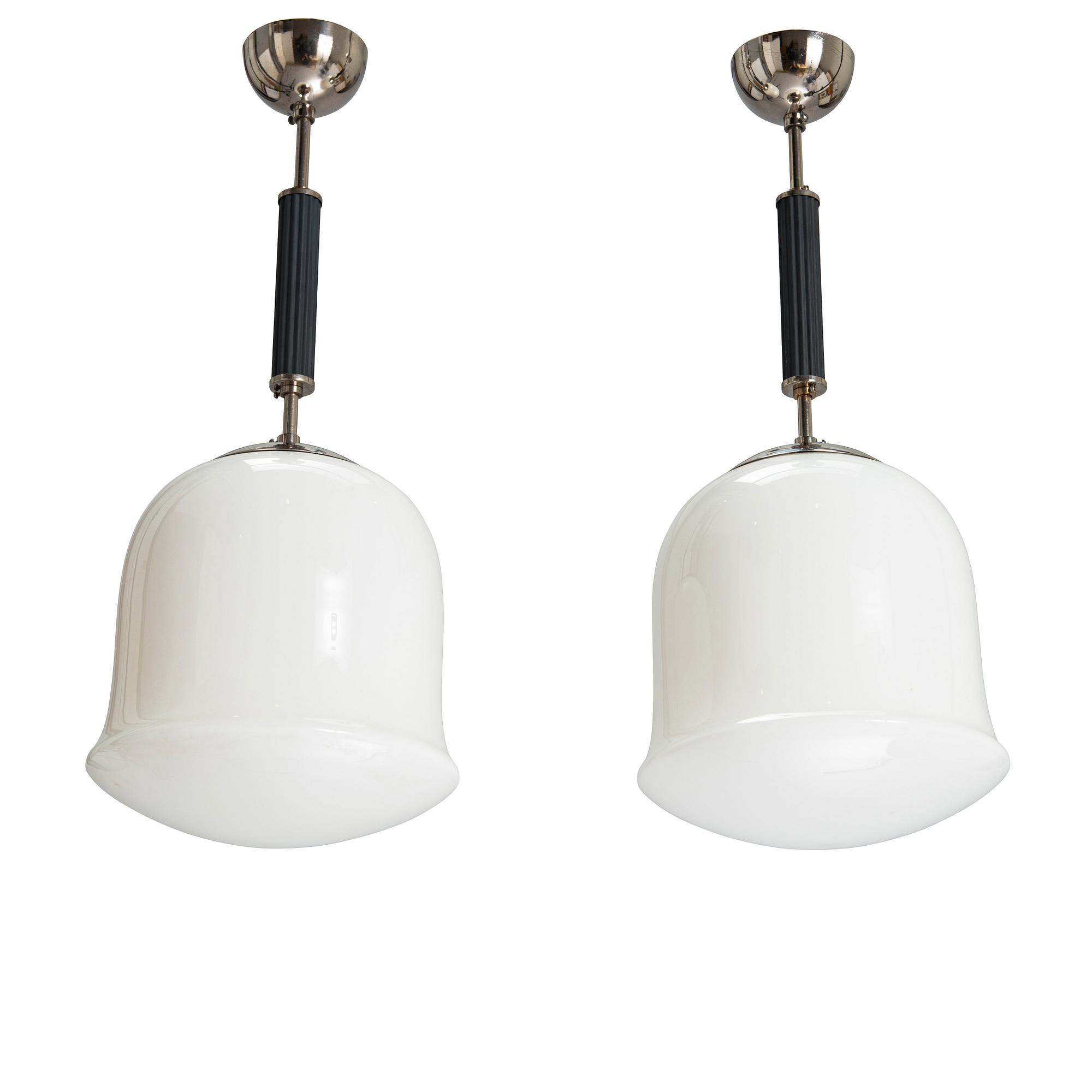 Gunilla Jung, a pair of 1930s '1020' pendant lights for Stockmann Orno.