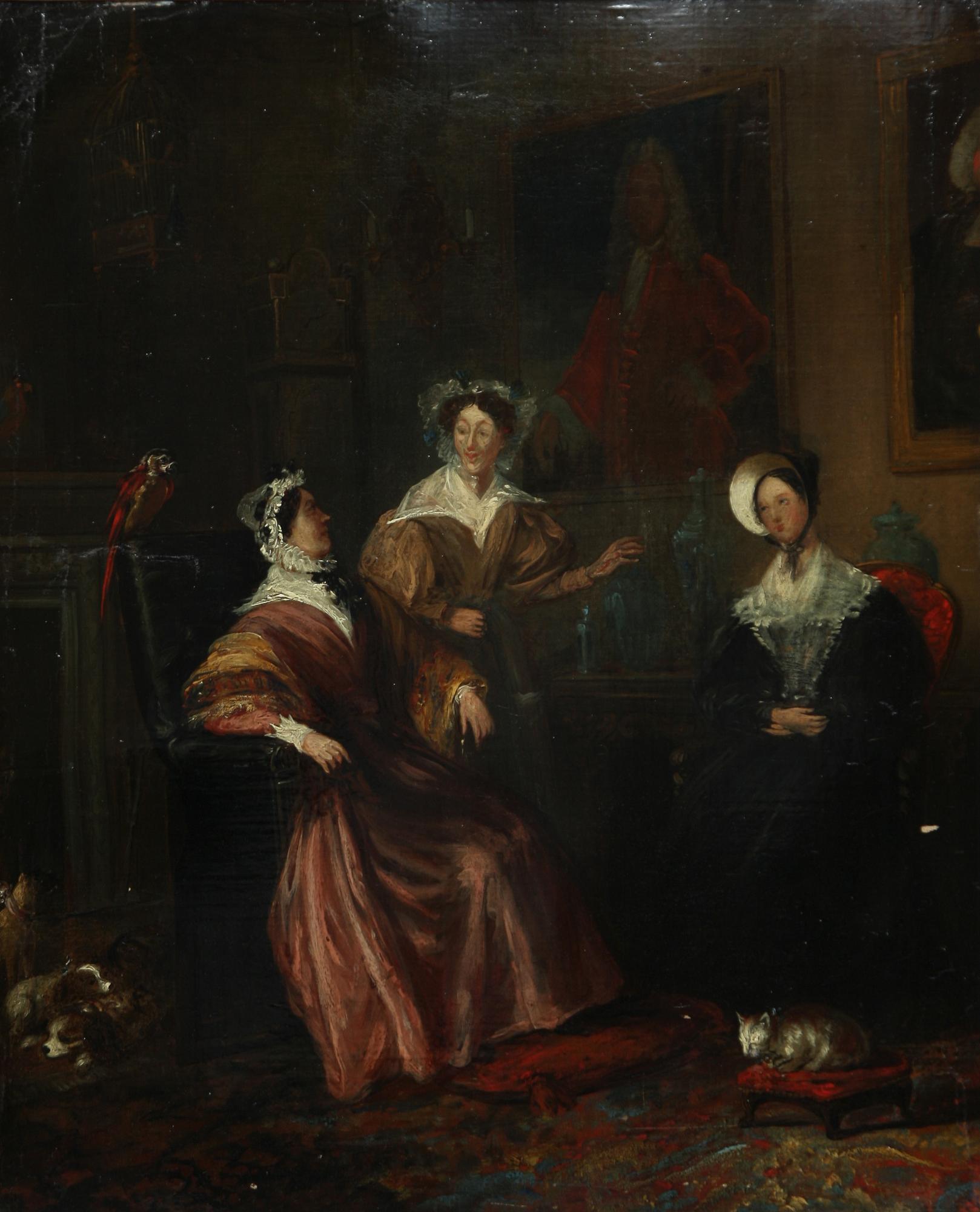 OKÄND KONSTNÄR, 1800-tal, olja på uppfordrad duk.