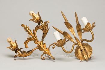 VÄGGAPPLICKER, 2 st olika, 1900-tal.
