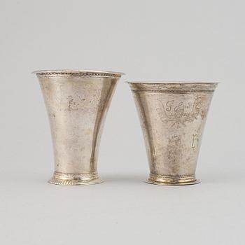 Two silver beakers, Petter Söderbom, Örebro, 1765 et al.